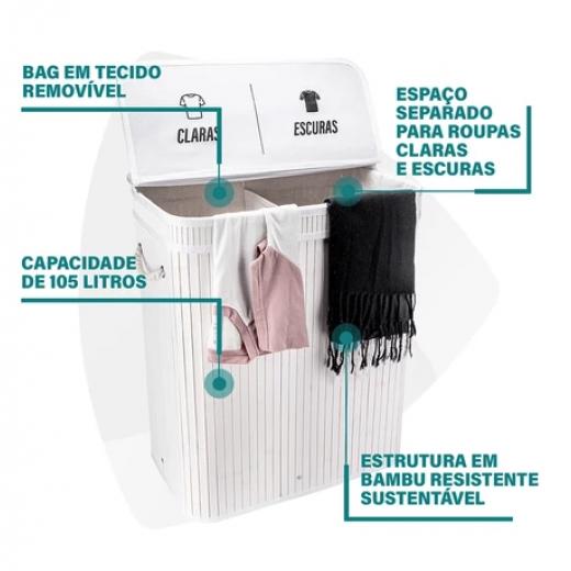 Cesto com 2 divisórias 