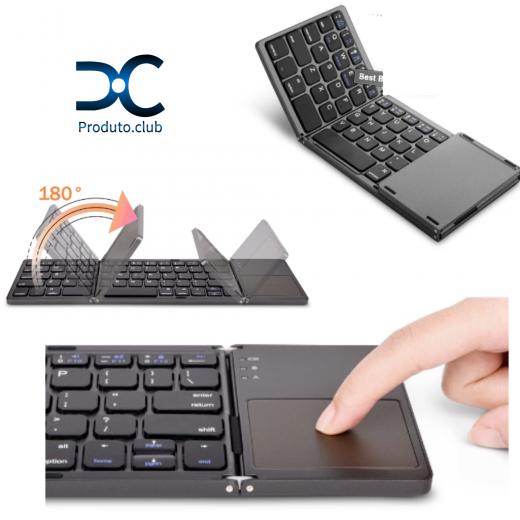 Mini Teclado dobrável Bluetooth 